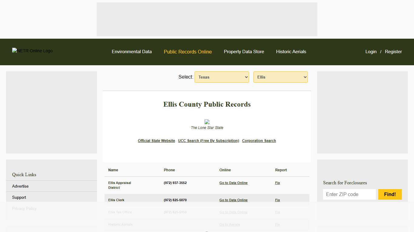 NETR Online • Ellis • Ellis Public Records, Search Ellis Records, Ellis Property Tax, Texas Property Search, Texas Assessor